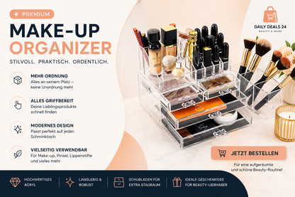 Premium Make-up Organizer – Kosmetik Aufbewahrungsbox für Schminke & Beauty