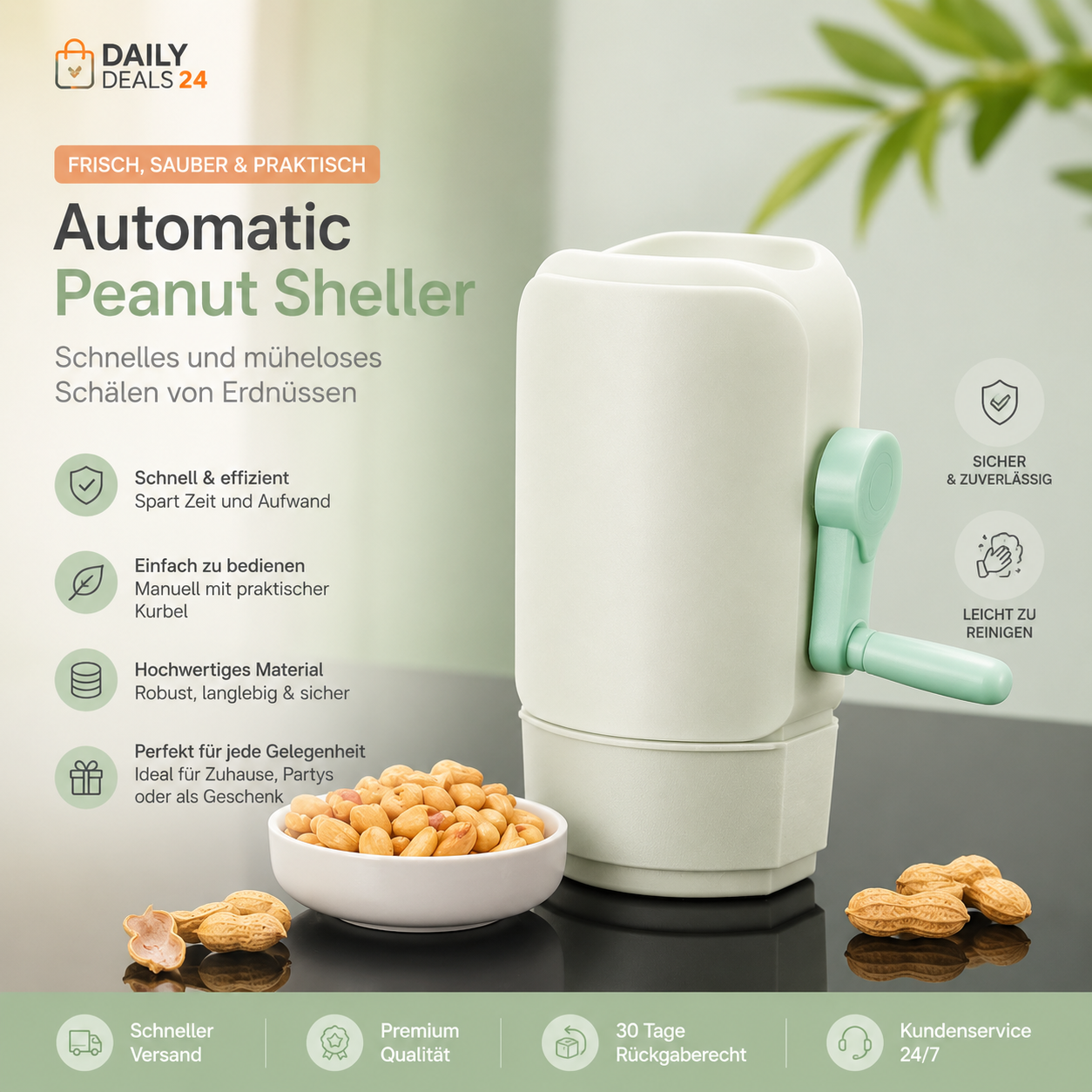 Premium Peanut Sheller - Fast & Easy Peanut Shelling
